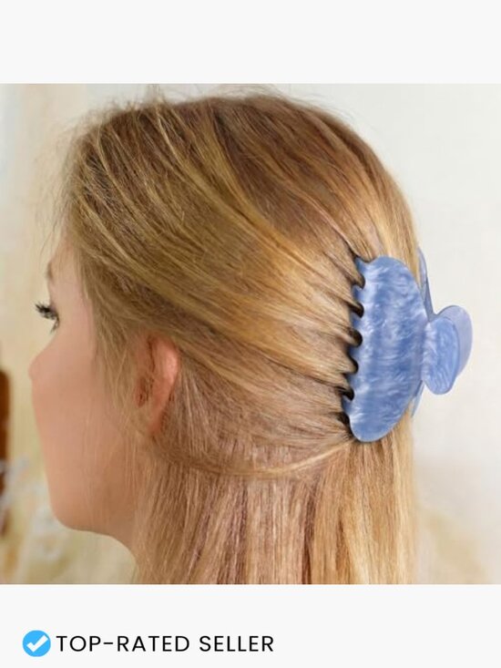 6 Large Acrylic Hair Claw Clips Non-slip Hold for Thick Thin Hair Stylish